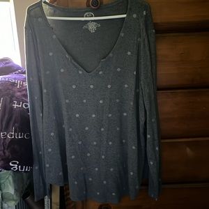 Maurices long sleeve polka dot shirt